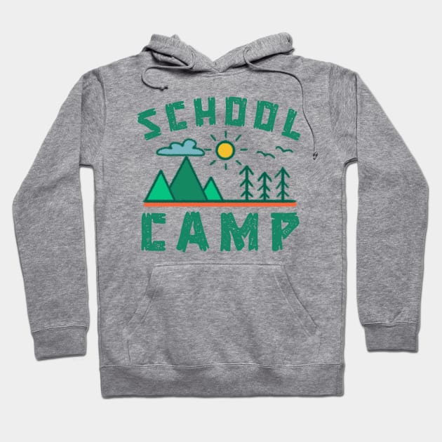 School Camp Field Day 2024 Summer Break Vacation Trip Hoodie by AE Desings Digital